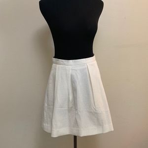 French Connection White Pleated Skirt